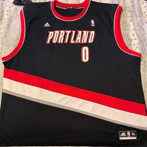 Mens 4xl Adidas jersey Portland Trailblazers Damian Lillard #0